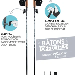 garantis authentique Sortie 👏 BÂTONS Randonnée WANABEE NORDIC 30 X2 👏 15