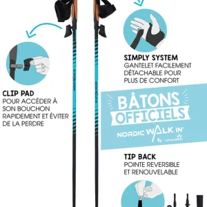 Le moins cher 😉 BÂTONS Randonnée WANABEE NORDIC 60 X2 🎉 Boutique 15